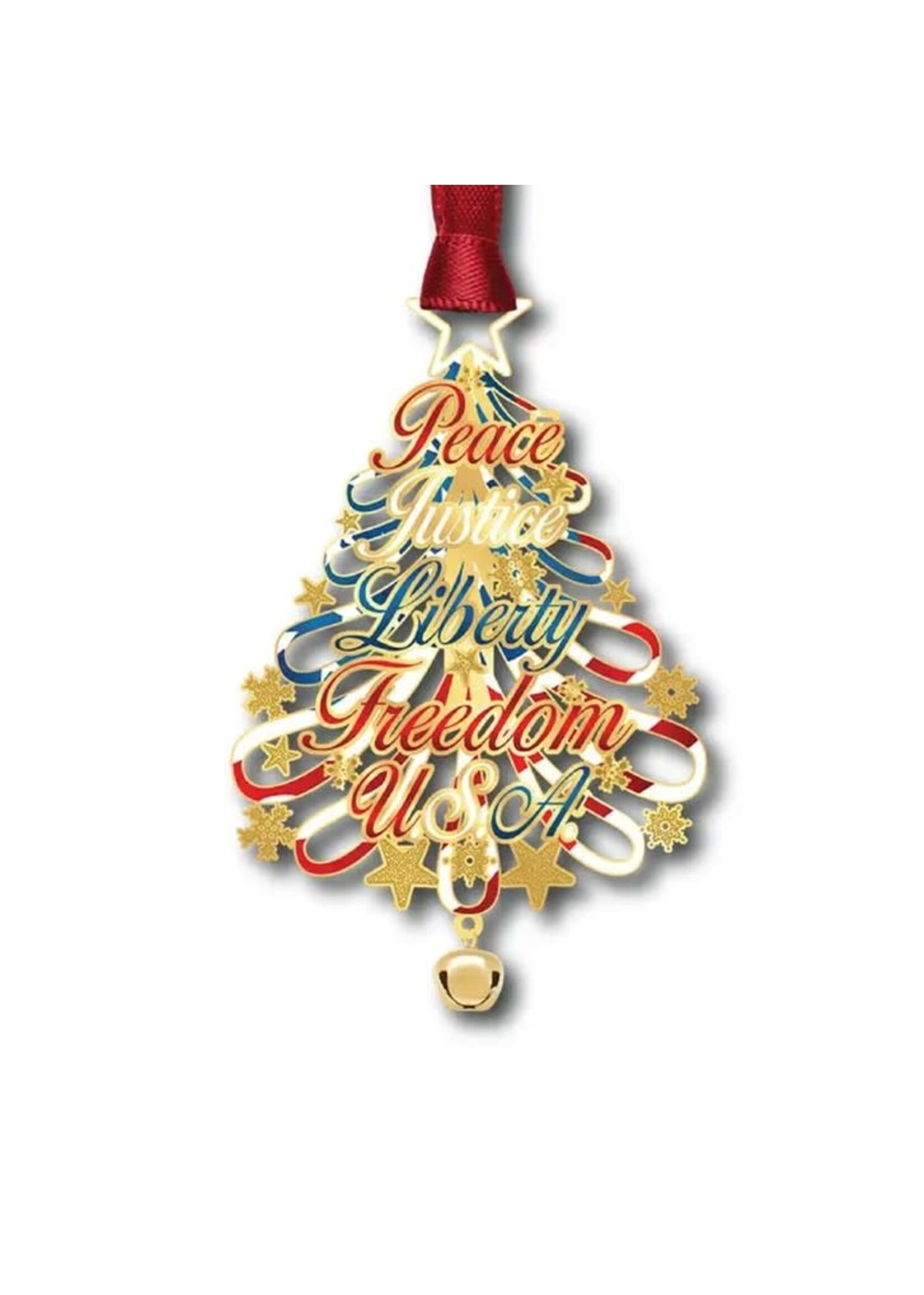 Patriotic Word Tree Ornament
