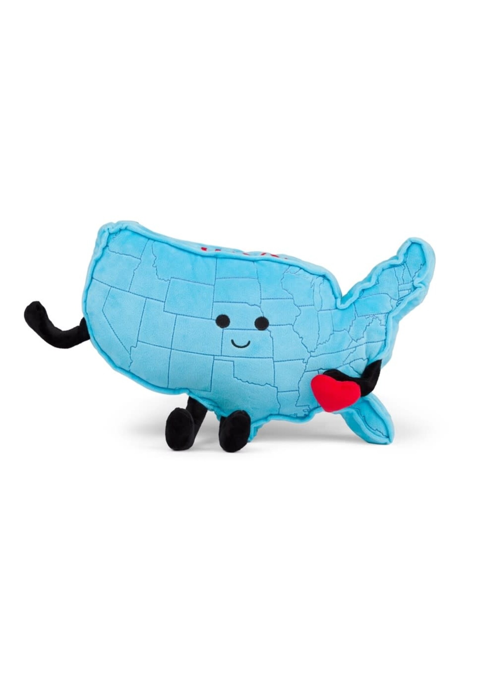 USA Map Stuffed States Mascot Plush Pillow