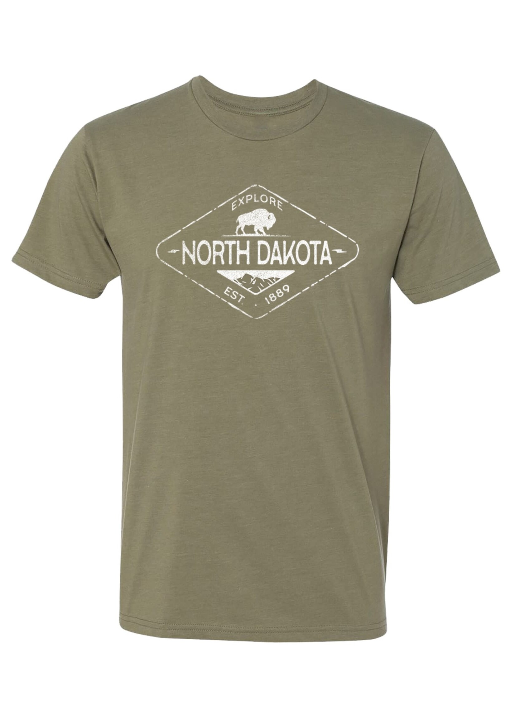 Explore North Dakota: EST 1889: Dual-Blend Short Sleeve Tee