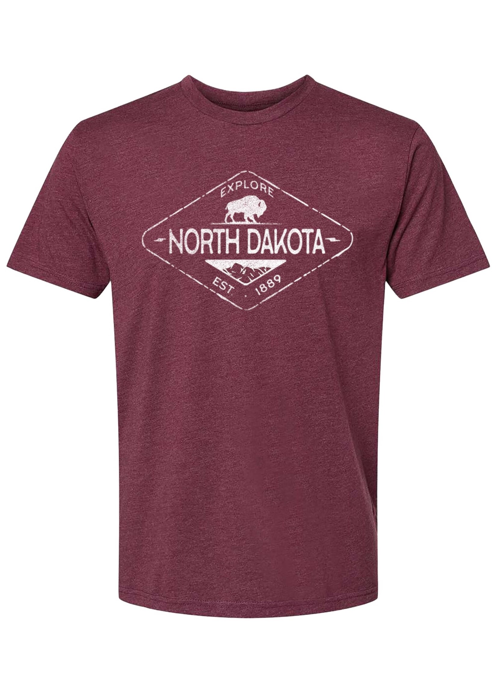 Explore North Dakota: EST 1889: Dual-Blend Short Sleeve Tee