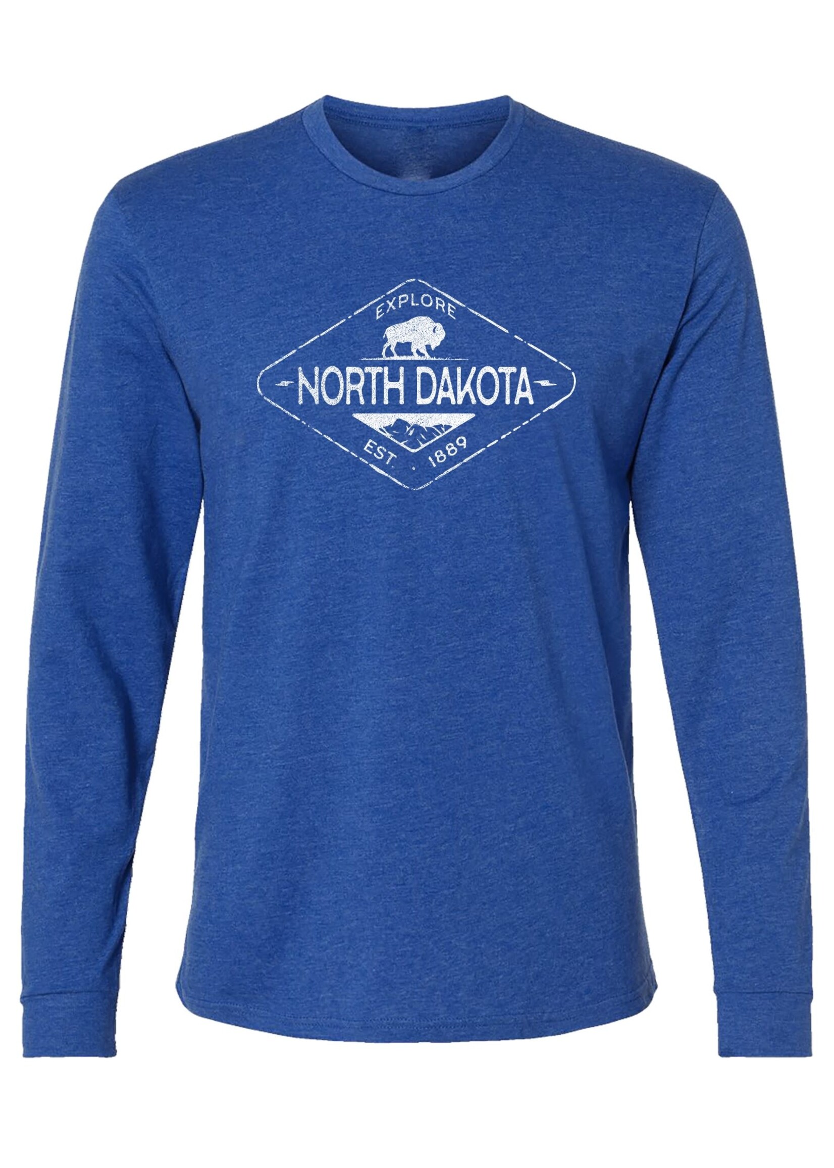 Explore North Dakota: EST 1889: Dual-Blend Long Sleeve Tee