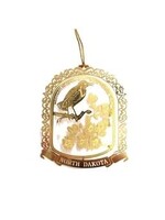 North Dakota State Bird & Flower Ornament