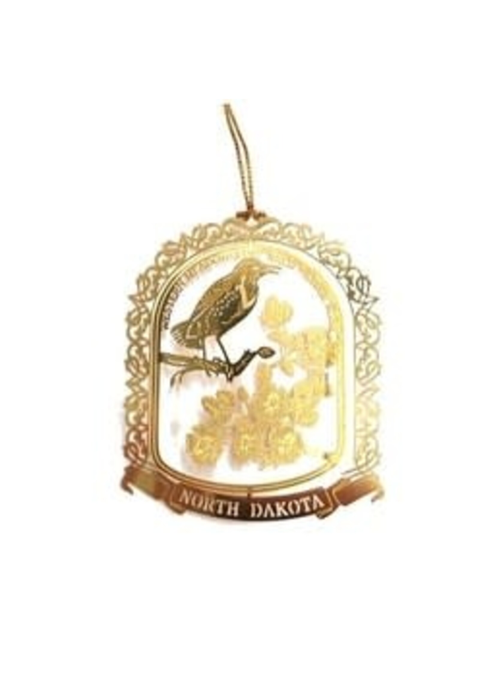 North Dakota State Bird & Flower Ornament