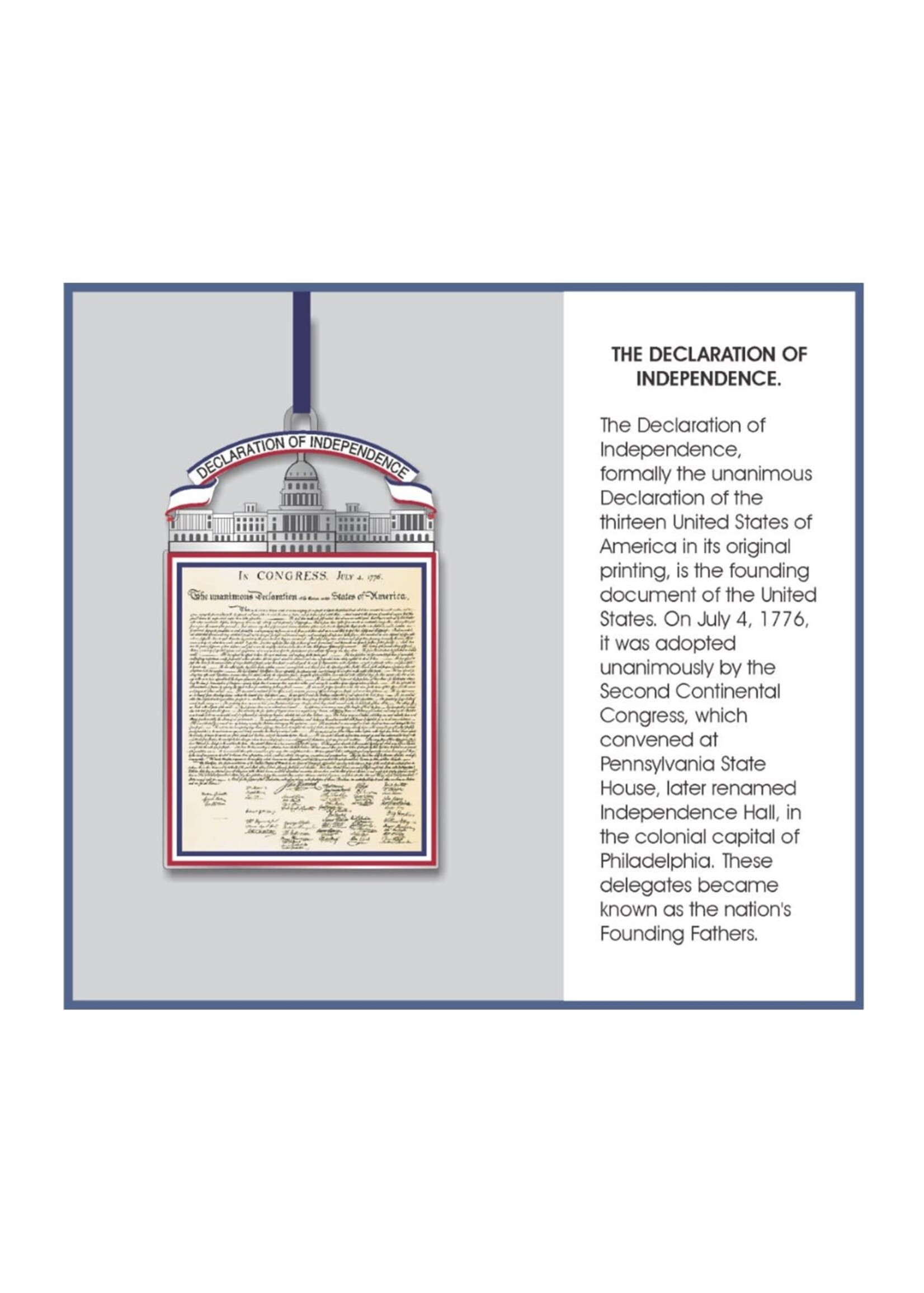 Declaration of Independence Metal Keepsake