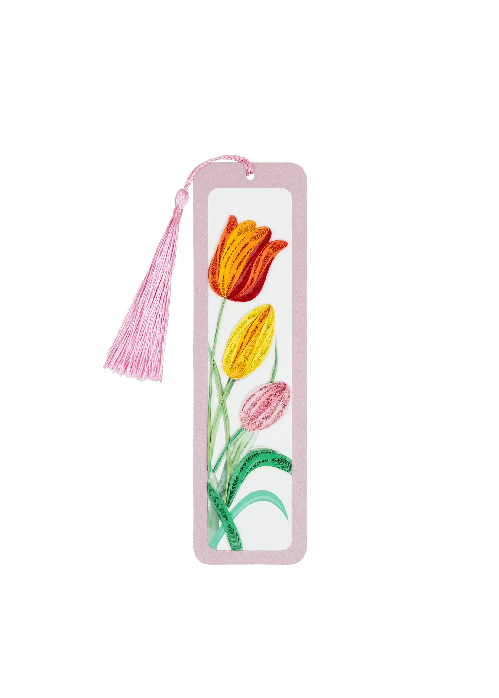 Colorful Tulips Handmade Quilled Paper Bookmark