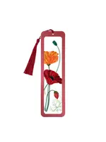 Red and Orange Poppies Handmade Quilled Paper Bookmark