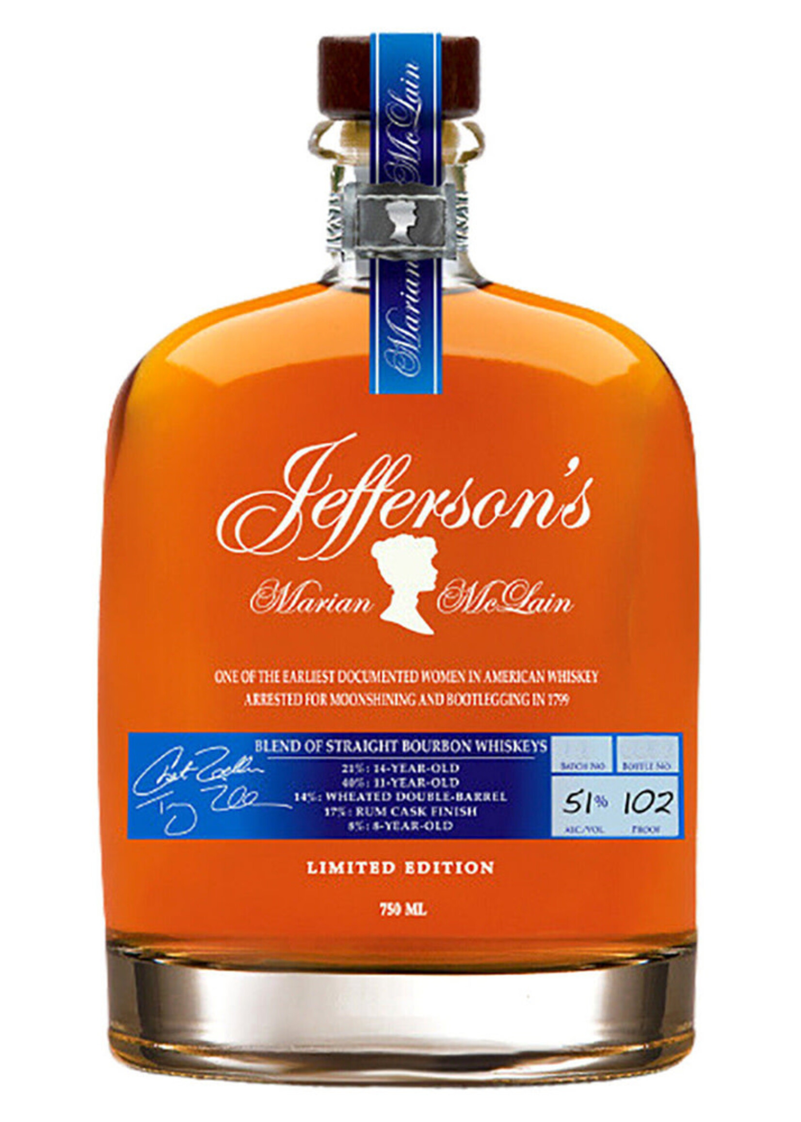 Jefferson Jefferson's Bourbon Limited Edition "Marian McLain" 750ML