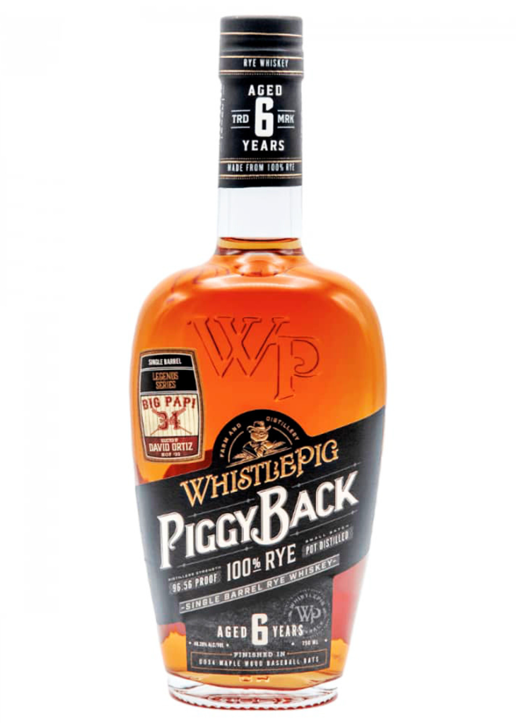 Whistlepig Whistlepig Rye Whiskey "Piggy Back" 6 Year Single Barrel Legends Series "Big Papi" edition 750ML