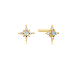 Ania Haie 14KT Yellow Gold Opal and White Sapphire Star Earrings