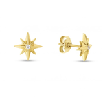 Royal Chain 14K Gold Diamond North Star Earrings