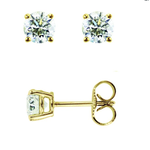 Royal Chain 14K Gold .15ct Diamond Earrings