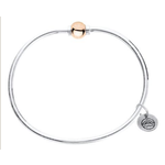 Cape Cod Sterling Silver and 14K Rose Gold Bead Bracelet