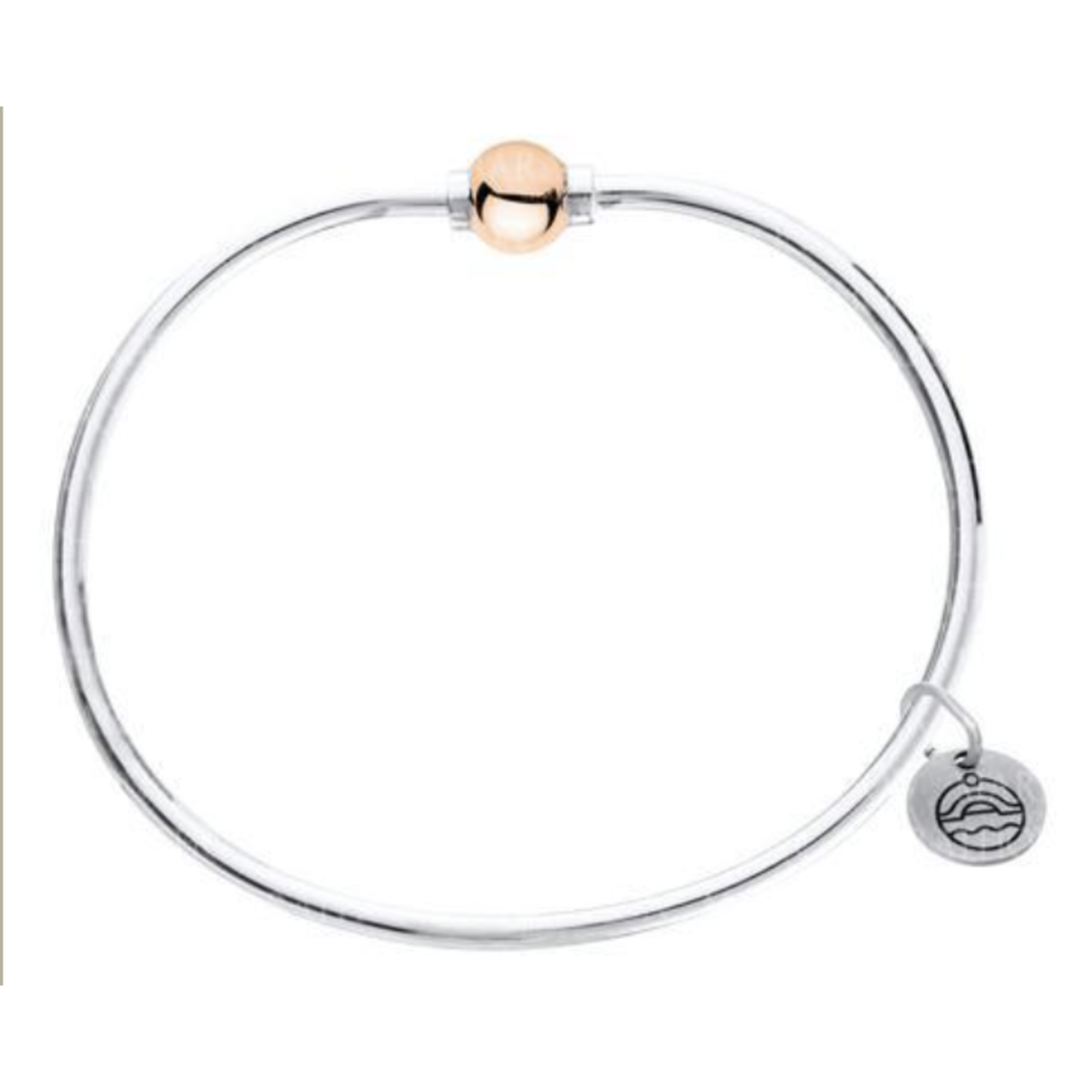 Cape Cod Sterling Silver and 14K Rose Gold Bead Bracelet