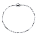 Cape Cod Sterling Silver Twist Wire Bead Bracelet