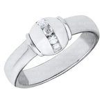 Cape Cod Silver CZ Bead Ring
