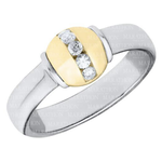 Cape Cod 14K Yellow Gold Bead w/ Diamonds Ring