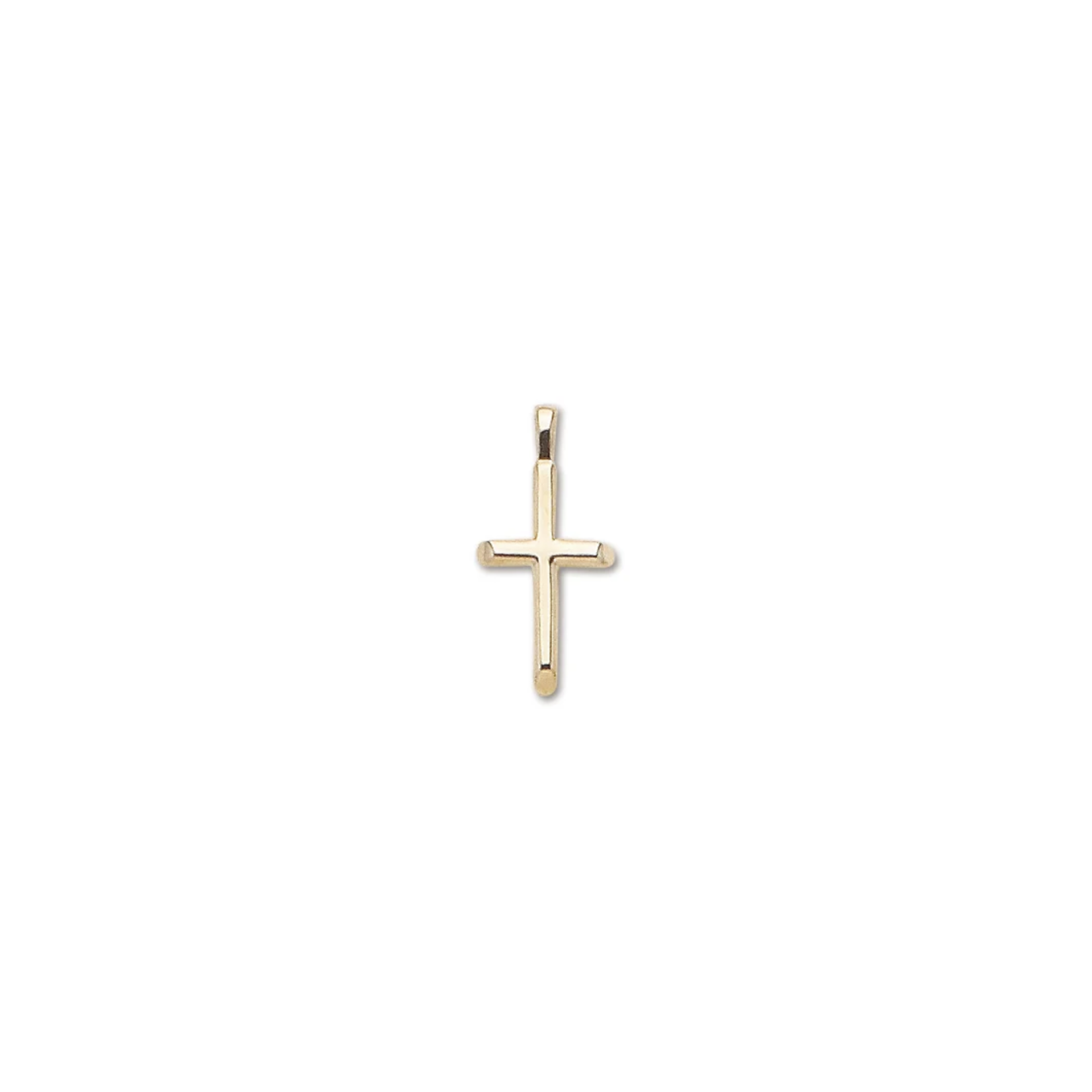 D'Amico 10K Yellow Gold Small Half Round Cross