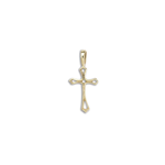 D'Amico 10K Yellow Gold Open Flair Cross Pendant