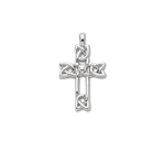 D'Amico Sterling Silver Medium Celtic Knot Cross Pendant
