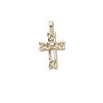 D'Amico 14K Yellow Gold Small Celtic Knot Cross Pendant