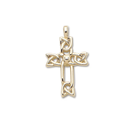 D'Amico 14K Yellow Gold Medium Celtic Knot Cross Pendant