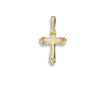 D'Amico 10K Yellow Gold Arrow Groove Baby Cross