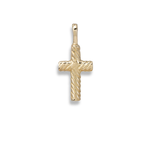 D'Amico 10K Yellow Gold Rope Baby Cross
