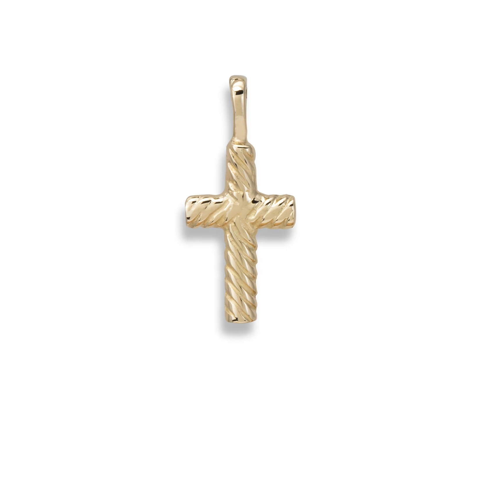 D'Amico 10K Yellow Gold Rope Baby Cross
