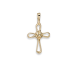 D'Amico 14K Yellow Gold Open Baby Cross