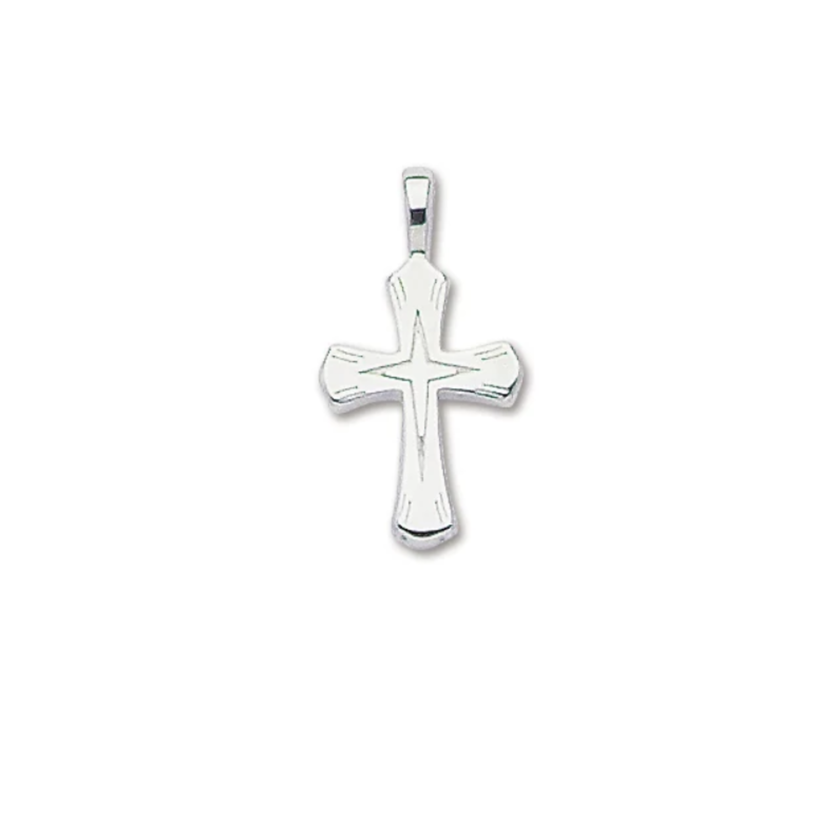 D'Amico Sterling Silver Small Flair Cross Pendant