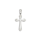 D'Amico Sterling Silver Small Arrow Groove Cross Pendant