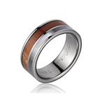 Alamea 8mm Titanium Koa & MOP Ring