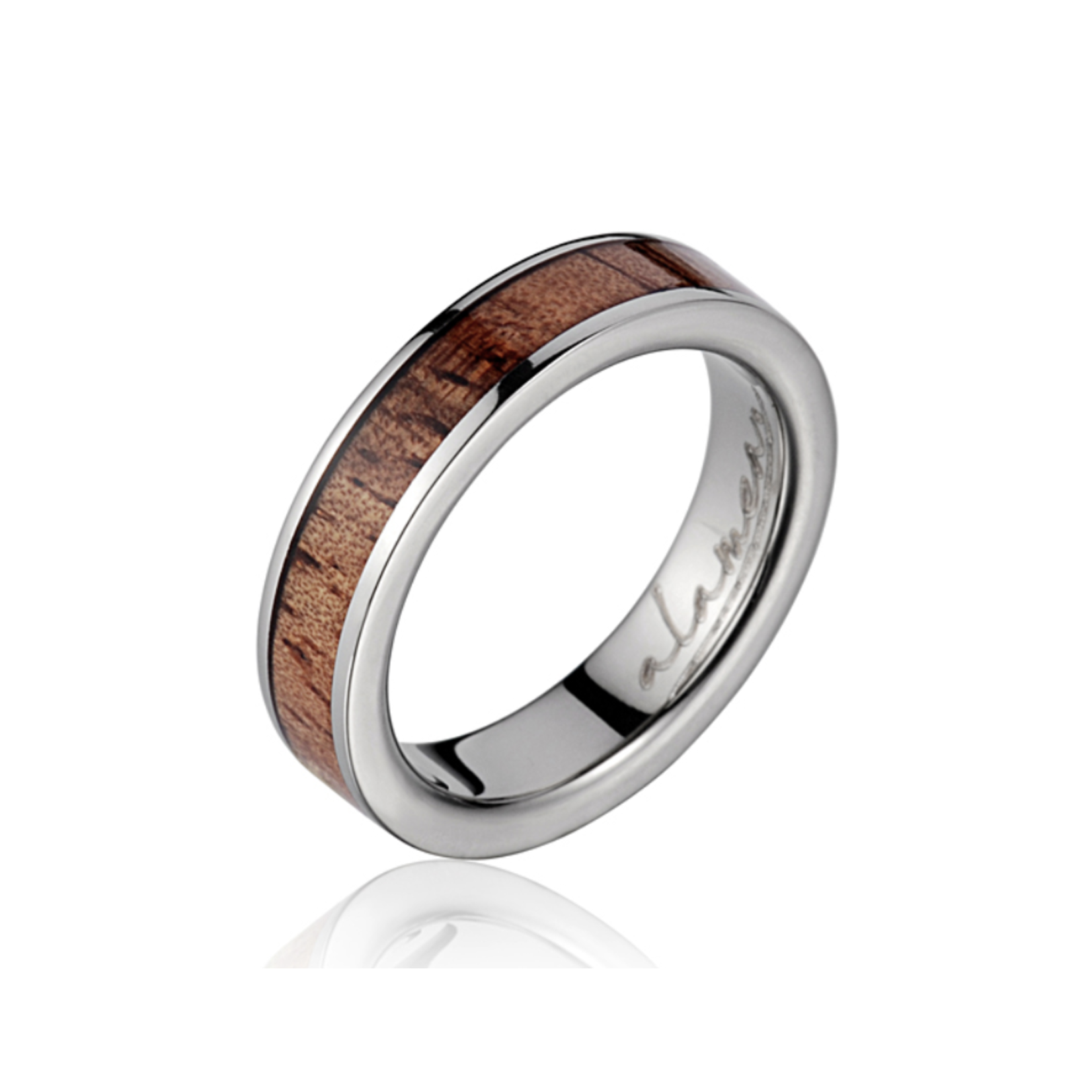 Alamea 4mm Titanium Koa Ring