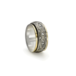 Wisdom 10K Bonded CZ Spin Ring