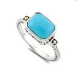 Samuel B. Geuine Stone Sleeping Beauty Turquoise Ring