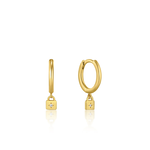 Ania Haie Gold Padlock Huggie  Earrings