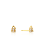 Ania Haie Padlock Sparkle Stud Earrings