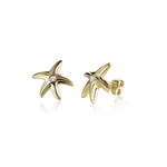 Alamea 14K Yellow Gold w/ Dia. Sea Star Earrings
