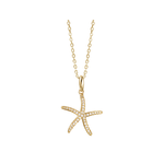Alamea 14K Yellow Gold w/ Dia. Small Starfish Pendant