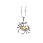 Alamea Sterling Silver & 14K Blue Crab Necklace