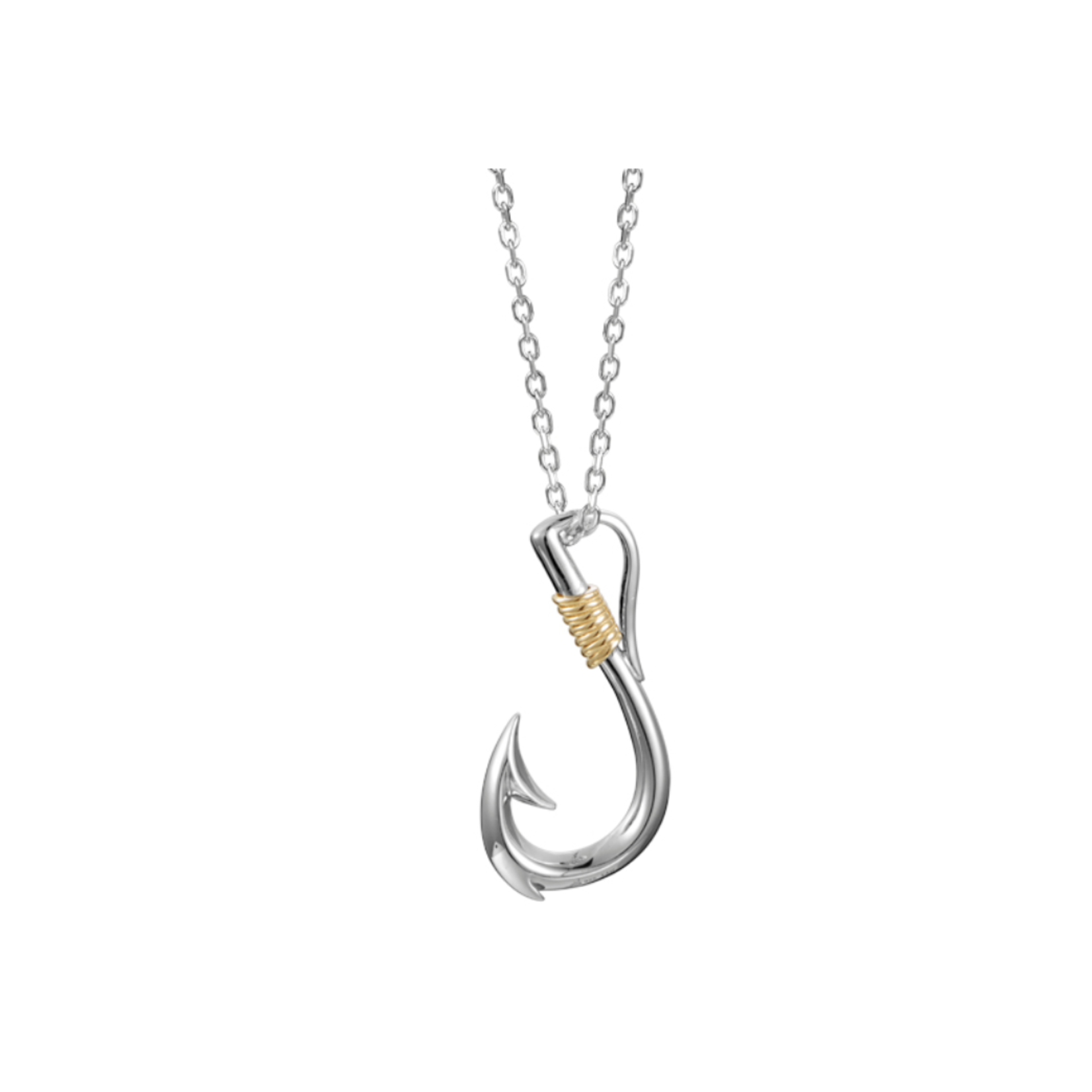 Alamea Sterling Silver & 14K Fish Hook Necklace