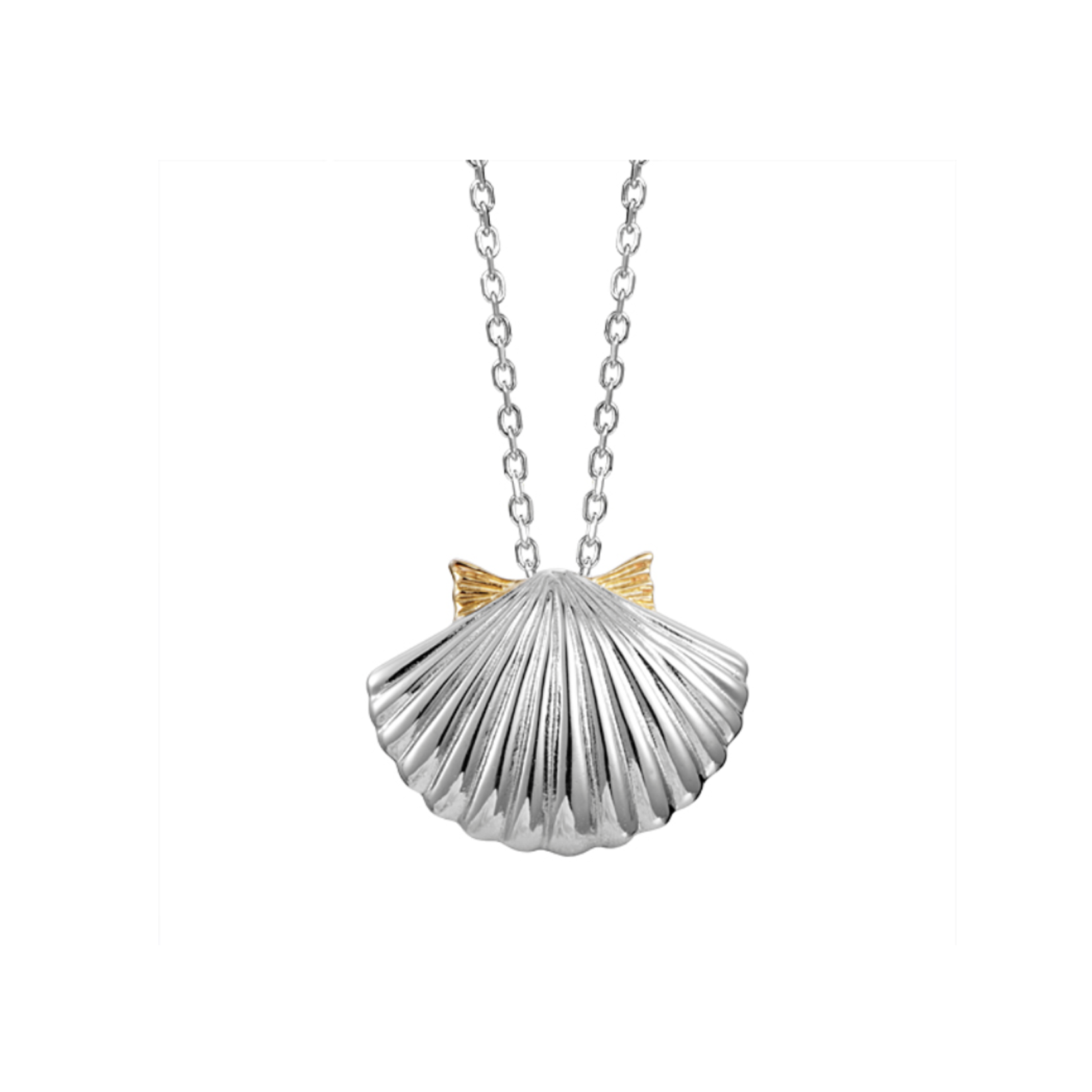 Alamea Sterling Silver & 14K Sunshell Necklace