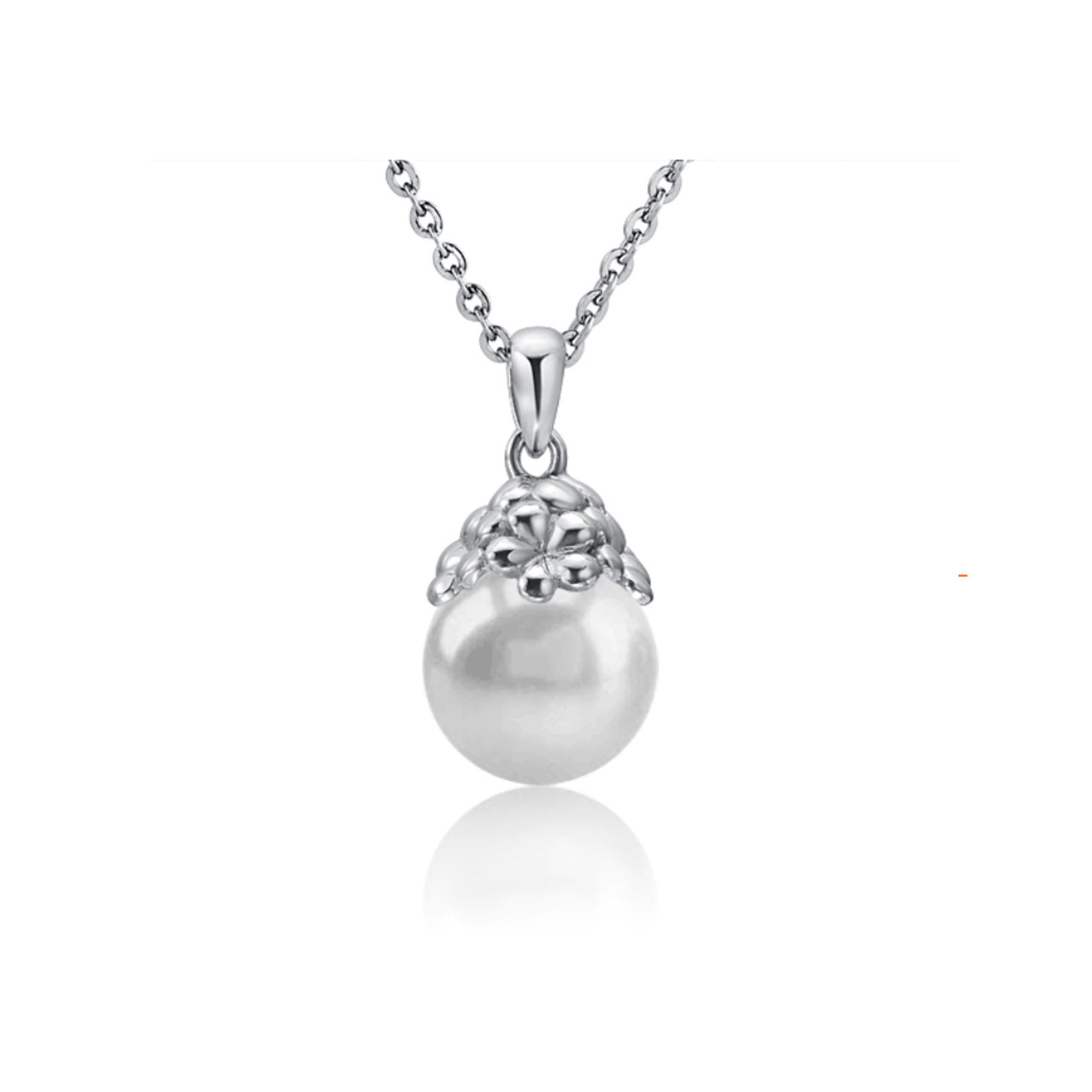 Alamea Sterling Silver Pearl Plumeria Necklace
