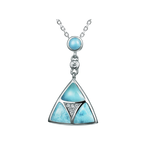 Alamea Sterling Silver Triple Triangle Necklace