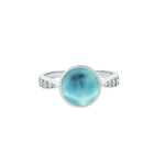 Alamea Circle Larimar & CZ Ring