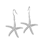 Alamea Sterling Silver CZ Starfish Earrings