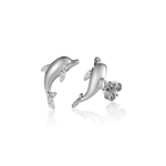 Alamea Sterling Silver Dolphin Earrings