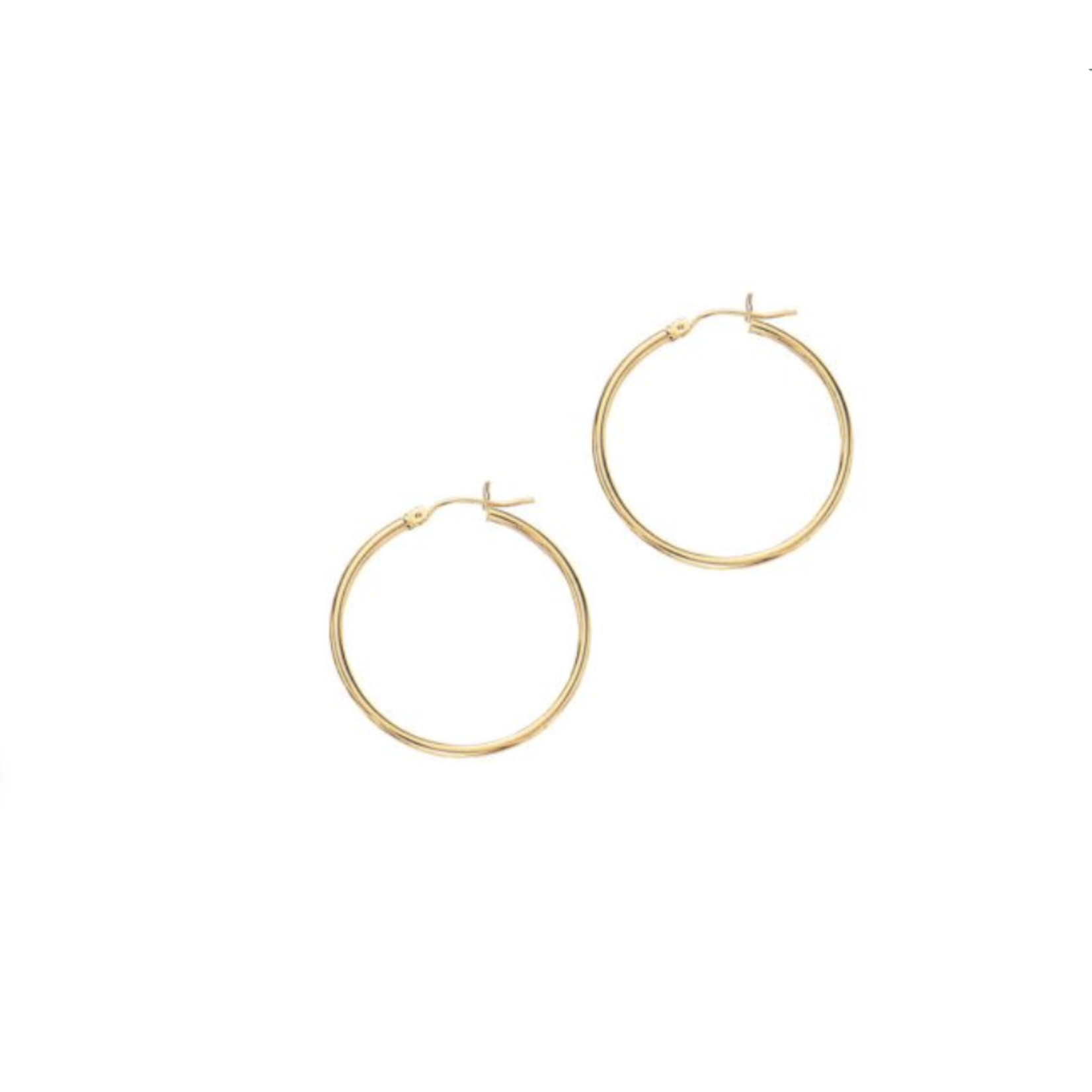 Royal Chain 14K Yellow Gold 1.5x25mm Hoop Earrings