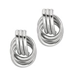 Royal Chain Sterling Silver Love Knot Earrings