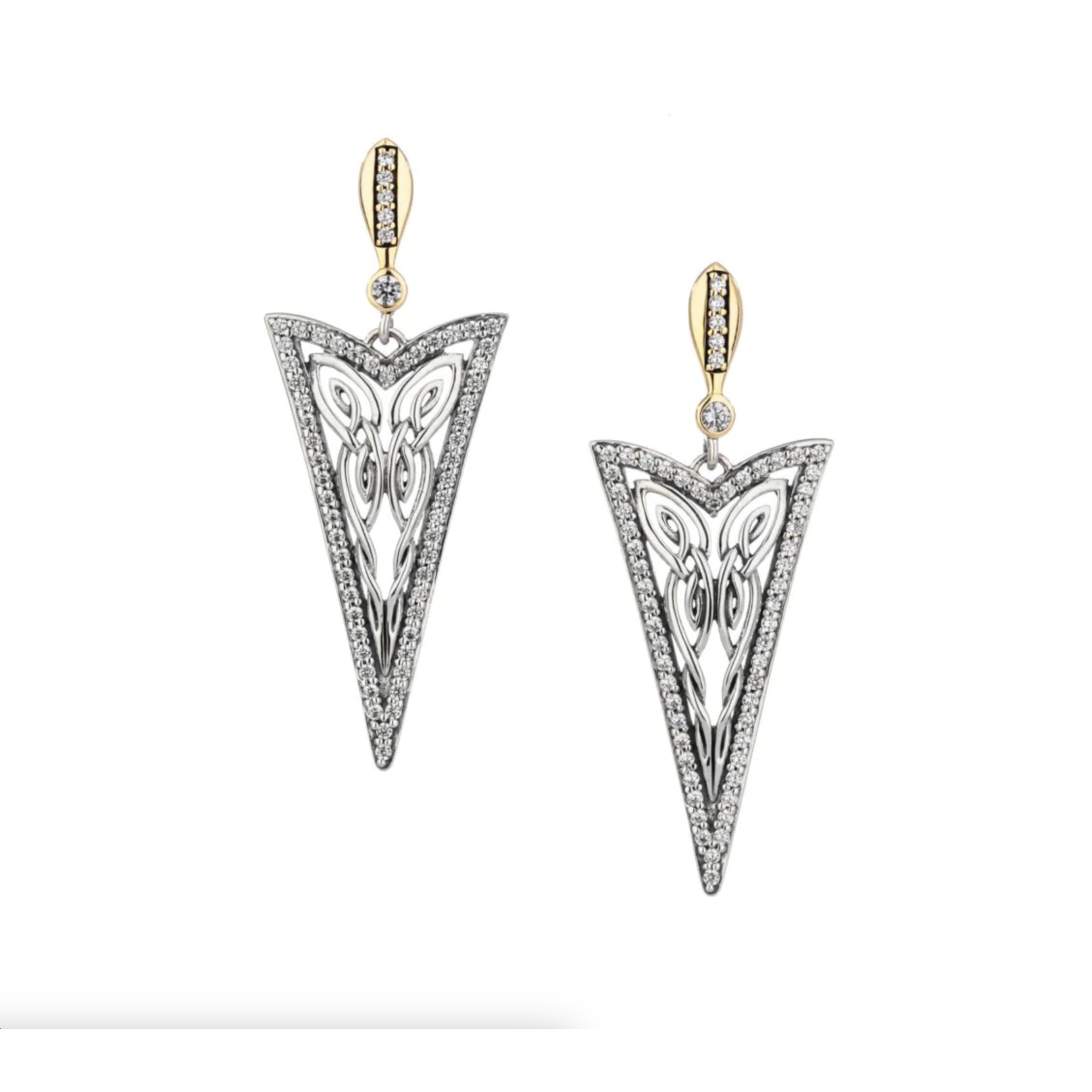 Keith Jack Silver and 10K Gold Butterfly Gateway Earrings